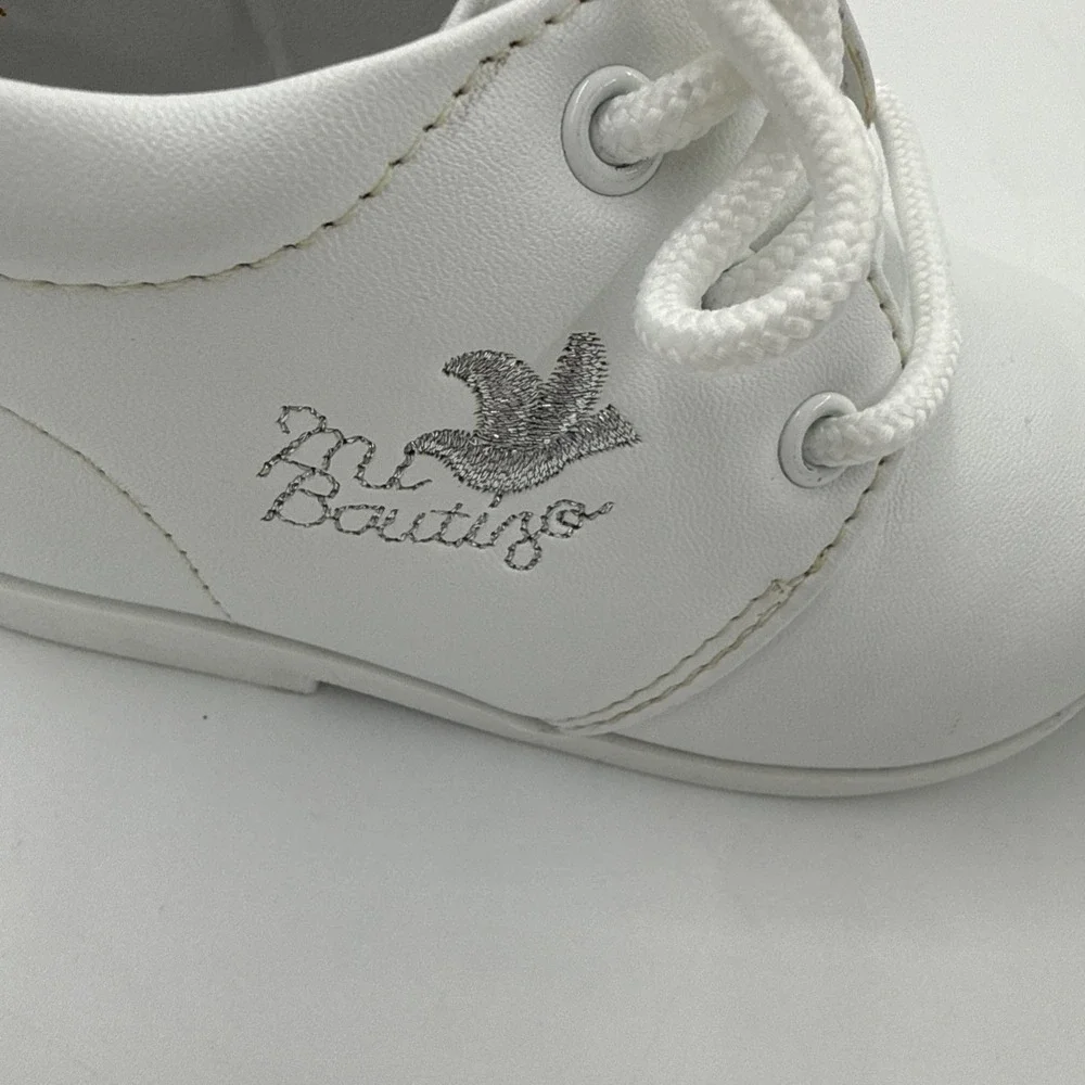 Algeria Kids Classic White Leather Lace Up Shoes Christening Dress Shoes Sz 6